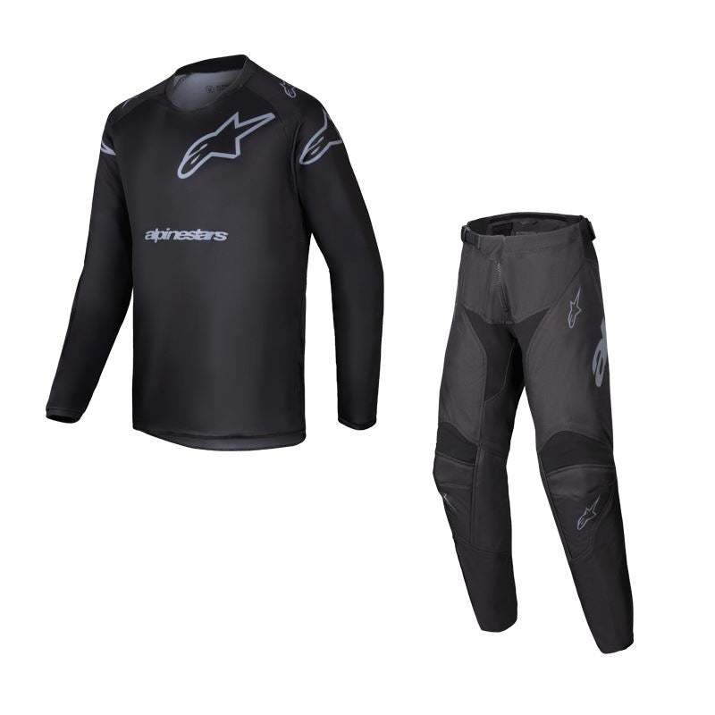 Alpinestars 2025 Racer Graphite Youth Motocross Combo Kit Black Grey